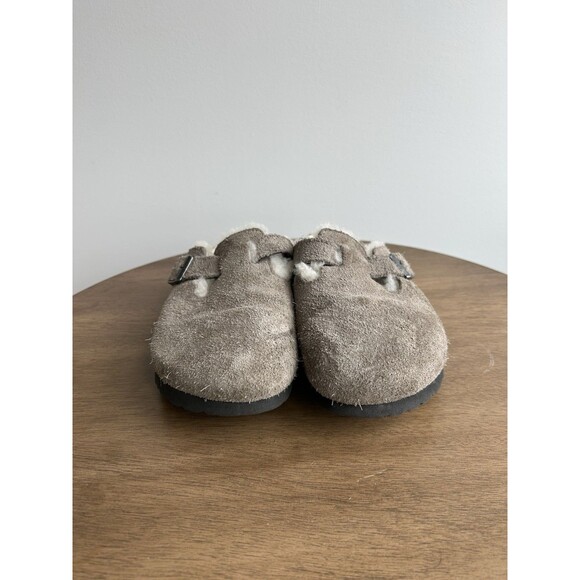 Birkenstock Boston Shearling Suede Leather Clogs Size 39 US 8 Men’s 6 - Picture 2 of 9